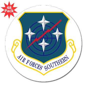 USAFS - M01 - 01 - United States Air Forces Southern - 3" Lapel Sticker (48 pk)