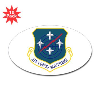 USAFS - M01 - 01 - United States Air Forces Southern - Sticker (Oval 10 pk)