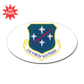 USAFS - M01 - 01 - United States Air Forces Southern - Sticker (Oval 50 pk)