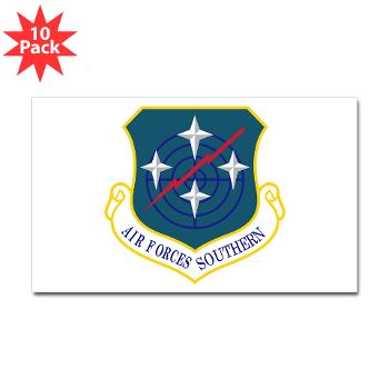 USAFS - M01 - 01 - United States Air Forces Southern - Sticker (Rectangle 10 pk)