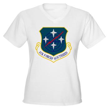 USAFS - A01 - 04 - United States Air Forces Southern - Women's V-Neck T-Shirt