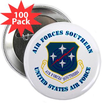USAFS - M01 - 01 - United States Air Forces Southern with Text - 2.25" Button (100 pack)