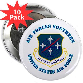 USAFS - M01 - 01 - United States Air Forces Southern with Text - 2.25" Button (10 pack)