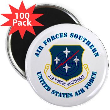 USAFS - M01 - 01 - United States Air Forces Southern with Text - 2.25" Magnet (100 pack)