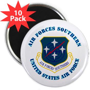 USAFS - M01 - 01 - United States Air Forces Southern with Text - 2.25" Magnet (10 pack)