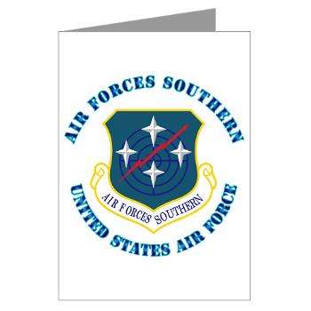 USAFS - M01 - 02 - United States Air Forces Southern with Text - Greeting Cards (Pk of 10)