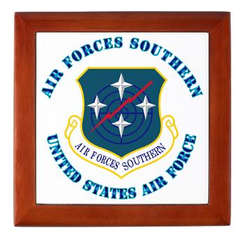 USAFS - M01 - 03 - United States Air Forces Southern with Text - Keepsake Box