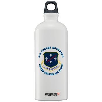 USAFS - M01 - 03 - United States Air Forces Southern with Text - Sigg Water Bottle 1.0L