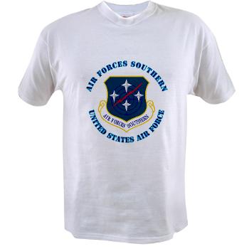 USAFS - A01 - 04 - United States Air Forces Southern with Text - Value T-shirt