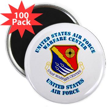 USAFWC - M01 - 01 - United States Air Force Warfare Center with Text - 2.25" Magnet (100 pack)