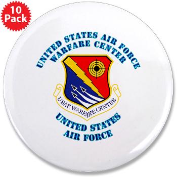 USAFWC - M01 - 01 - United States Air Force Warfare Center with Text - 3.5" Button (10 pack)
