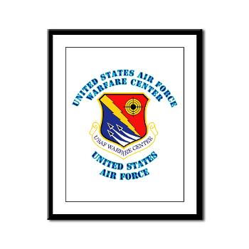 USAFWC - M01 - 02 - United States Air Force Warfare Center with Text - Framed Panel Print