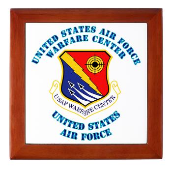 USAFWC - M01 - 03 - United States Air Force Warfare Center with Text - Keepsake Box