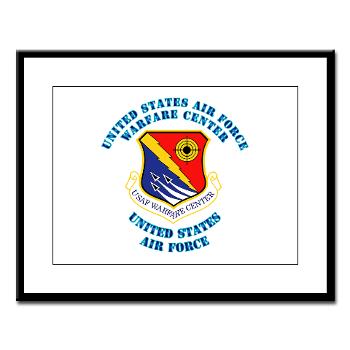 USAFWC - M01 - 02 - United States Air Force Warfare Center with Text - Large Framed Print
