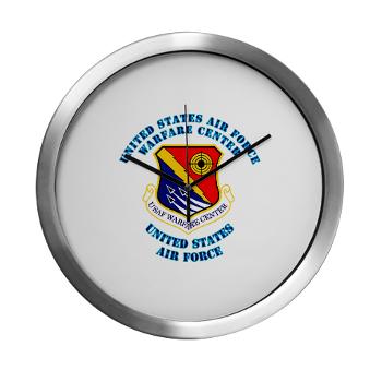 USAFWC - M01 - 03 - United States Air Force Warfare Center with Text - Modern Wall Clock