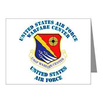 USAFWC - M01 - 02 - United States Air Force Warfare Center with Text - Note Cards (Pk of 20)
