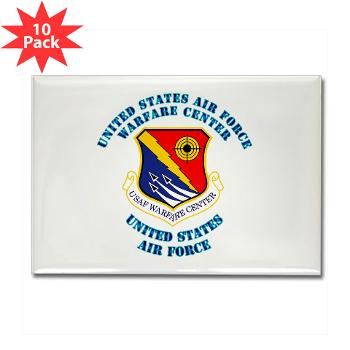 USAFWC - M01 - 01 - United States Air Force Warfare Center with Text - Rectangle Magnet (10 pack)