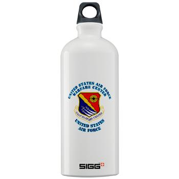 USAFWC - M01 - 03 - United States Air Force Warfare Center with Text - Sigg Water Bottle 1.0L