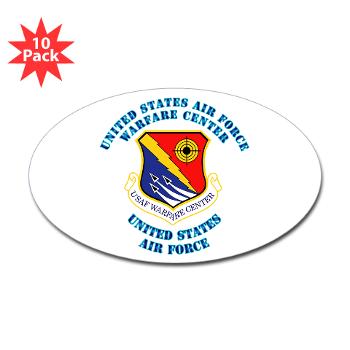 USAFWC - M01 - 01 - United States Air Force Warfare Center with Text - Sticker (Oval 10 pk)